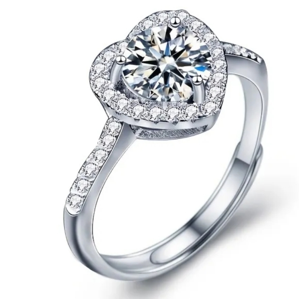 Sterling Silver Heart Shaped Ring